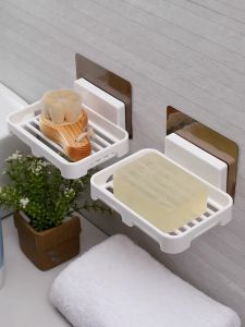 Hộp Đựng Xà Phòng Treo Tường Nhà Tắm Không Cần Khoan Thoát Nước Kệ Lưu Trữ Đồ Dùng Vệ Sinh Cá Nhân Phong Cách Bắc Âu Màu Macaron