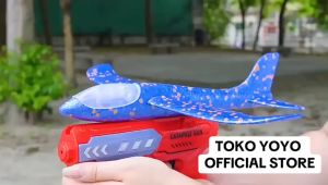 TokoYoyo Mainan Anak Pesawat Terbang Lampu Mainan Anak Pistol Tembak Tembakan Pesawat Terbang Air Plane