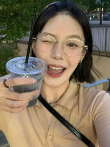 Chuming | Korean Style Gold Wire Womens Eyeglass Frames Oval Small Frame Highly Myopic Friendly