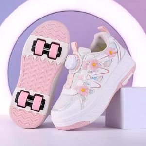 Four Wheel Invisible Retractable Roller Shoes