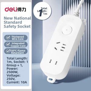 deli | Deli Multi-Outlet Extension Cord Home Use Safety Plug Board with Long Line Electric Appliance Socket Strip for Dormitory