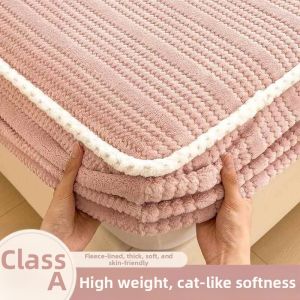 Thick Warm Milk Velvet Mattress Protector Anti-slip