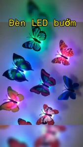 Combo 5 Đèn Ngủ LED Dán Tường Hình Dạng Bươm Bướm 3D Thay Đổi Màu Sắc Độc Đáo Trang Trí Phòng Tường Nhà Siêu Xinh.