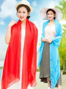 Khăn Choàng Dệt Kim Màu Đỏ Lớn Cho Phụ Nữ Mùa Xuân Thu Đông Đa Năng Khăn Choàng Che Vai Cho Mẹ Khăn Choàng Quai Nơ Phong Cách Hàn Quốc