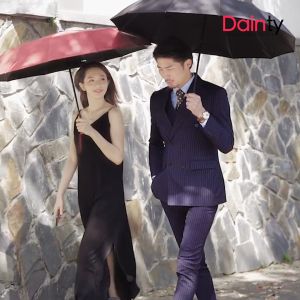 2x Auto Umbrella - Couple Set Automatic UV Protection Lightweight Portable Couple Umbrellas Pink/Blue | Dainty