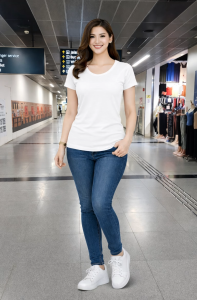 Stella Fashion Women Plus Size Short Sleeved T-Shirt Korea Version Round Neck Slim Casual Solid Color T-shirt
