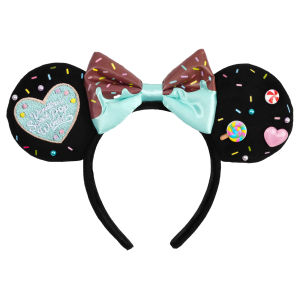 2025 Disney Princess Mickey Mouse Headband Mickey Ear New Holiday Snow White Sequin Bow Headband Girl Accessories Christmas Gift