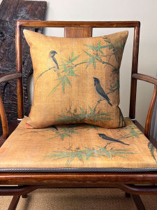 Original National Style Thickened Cotton Linen Anti-slip Chair Pad for Tea Room Circle Chair Official Cap Chair High End New Chinese Style