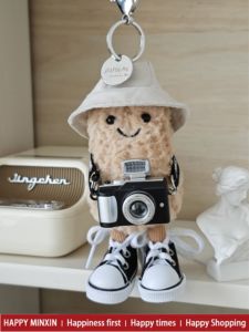 Jellycat Fun Peanut Clothes 11cm Doll Pendant Keychain Baby Clothes Accessory Fisherman Hat Bag Doll Trendy Cotton Doll