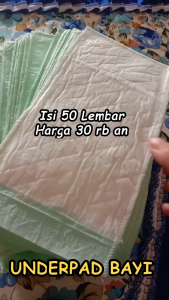 Grosir Underpad Bayi Pas Seukuran Popok isi 50 / Insert Popok Bayi Baru Lahir / Popok Sekali Pakai