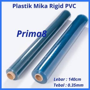 Plastik Mika Kaku Rigid PVC Bening Tebal 035mm Lebar 140cm Kotak Hantaran Seserahan Sourvenir Faceshield Ecer METERAN