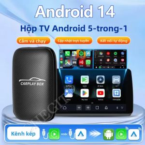 Bộ Chuyển Đổi Không Dây 5 Trong 1 Carplay Android 14 Android Auto Ai Box Cho Ô Tô Kết Nối Tự Động Với YouTube Netflix