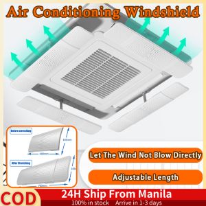 Air Conditioner Wind Shield Scalable Aircon Cover Wind Shield Aircon Adjustable Windshield No Punching Anti-Direct Blowing Air Deflector Hanging-Type Household Air Conditioning Baffle For Bedroom Office Restaurant