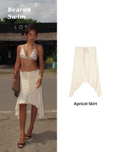Irregular Vacation Style Midi Pencil Skirt