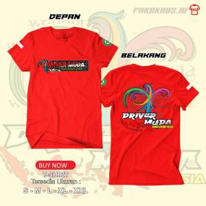 KAOS DRIVER MUDA WONDERFUL INDONESIA (tebal bahan combed 24s)