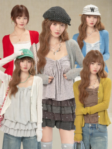 loveheynew | Áo Cardigan Knit V-neck Nhiều Màu