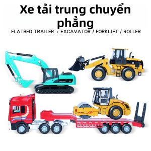 Đồ Chơi Xe Tải Kỹ Thuật Mô Phỏng Kim Loại