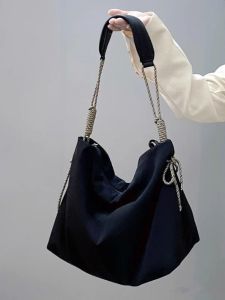 Urban Minimalist Nylon Tote Bag Pure Color Crossbody Shoulder Bag for Daily Matching Shang Ruya Brand Large Capacity