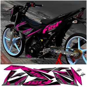 Tem rời Satria Fi 150cc - Mẫu F150. Chất liệu PPF Cao Cấp : 3 Lớp Chống Nước Chống Phai Màu. Nhãn Dán Decal