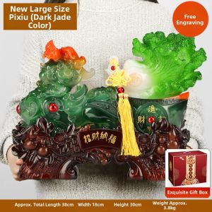 sanstyle | Prosperity Enhancing Pixiu and Wealth Toad Cabbage Decoration