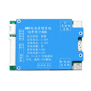 LiFePO4 BMS 16S 51.2V 57.6V 40A 20A 48V Battery Balancer Charge Board Overcharge/Short Circuit Protection Common Port For Escooter 3.6V/3.7V-4.2V Lithium phosphate battery protection Charging Overvoltage Short circuitOver release Overcurrent  protection