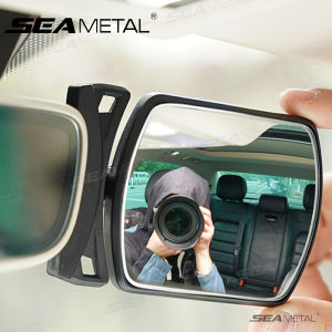 SEAMETAL Car Rear View Mirror Universal Front Windshield Mirrors Paste Mirror Rear Seat Kids Monitor Rotatable Angle Adjustable