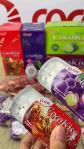 COCO Kiss Sugar Free Tablet Candy Grapes/ LIME / Passion/ Cola fresh-breath lozenges lemon fruit throat-soothing snacks and mouth-scented pressed candies 12G X 20Pcs X 12 Inner