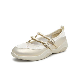 Flat Silver Ballet Style Low-cut Shoes