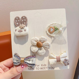 DUBAO | Cute Cartoon Fabric Hair Clip No Mark Tangle-Free