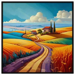 Tranh treo tường tranh dán tường tranh in canvas Phong Cảnh Đồng Quê Châu Âu Rực Rỡ CGI - 99