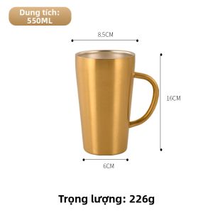 CHUANGGUANJIA | Tách Nước Inox 304 Kiểu Hàn Quốc Đôi Tường