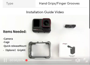 Hand Grip Camera Shutter Button Am27 aMagisn Xplorer Grip Kit For Insta360 Ace Series GoPro Dji Action Handle Grip Camera Sport