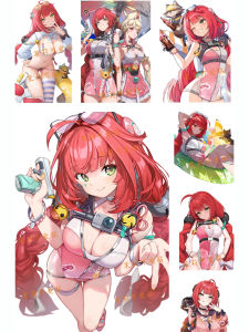 สติ๊กเกอร์กระเป๋าเดินทางแบบดิจิตอลวีระกุล ลายชุดน้ำมันยูคาลิปตัส เทรนด์การ์ตูนญี่ปุ่น วัสดุ PVC สำหรับโน้ตบุ๊กและโทรศัพท์มือถือ