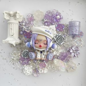 Enchanted สีม่วง Dream วัสดุชุด Diy สีครีม เจลโทรศัพท์มือถือกรณี Sparkle Powder Display Theme กล่องตาบอดอุปกรณ์