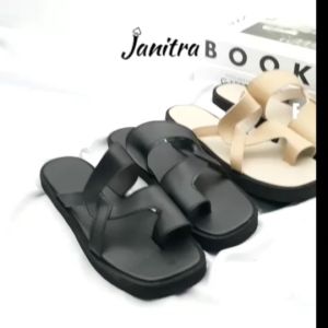 JANITRA OFFICIAL SHOP / Anggun Sandal Wanita Platform Jepit Jempol Suat Sintetis Sendal Perempuan