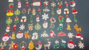 Bộ Mặt Dây Giáng Sinh Cao Cấp - 30/50/100 Chiếc Mặt Dây Thép Không Gỉ Hình Ông Già Noel/Hươu Tuyết/Bông Tuyết Dùng Làm Trang Sức Tự Làm Hoa Tai