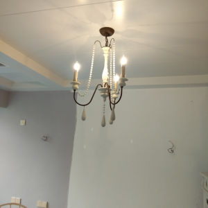 American Vintage Wooden Art Restaurant Chandelier Sample House Lighting French Country Villa Bedroom Living Room Light White