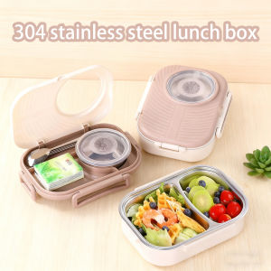 1100ML Stainless Steel 304 Thermal Lunch Box With Soup Bowl Leak-Proof Bento Box With Spoon Adult Student Food Container