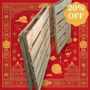 Giường Palet gỗ thông có bản lề gấp gọn