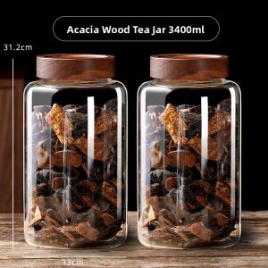 High-end Glass Sealed Storage Bottle for Tea Sugar Snacks and Grains