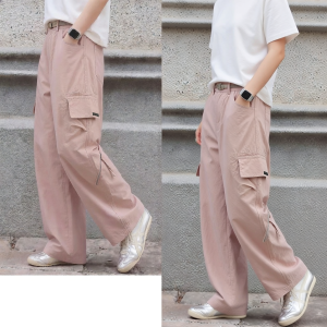 Multi-Pocket Loose Womens Work Pants