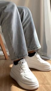 ARVUS Ulka Sneakers Shoes - Sepatu Fashion wanita trendy gaya sporty platform tinggi kets santai minimalis White putih cocok untuk sekolah kampus hangout jalan ringan empuk lentur nyaman kualitas impor premium