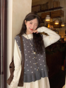 imimtuan | Áo Len Vintage Dots 2026 Thu