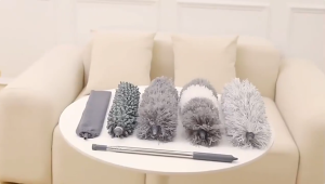 Feather Duster Long Pole Microfiber Duster Cleaning Tools Telescopic Bending Duster 4pcs