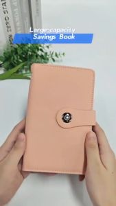A6 Envelope Cash Savings Book Money Saving Challenge Money Organizer PU Leather Binder Money Saving Notebook Collect Banknotes