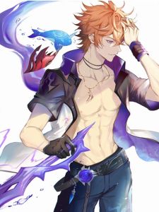 Bandai | Diamond Painting New Anime Genshin Impact Male character 5D Diamond Embroidery Mosaic Rhinestones Cross Stitch Set Home Decor