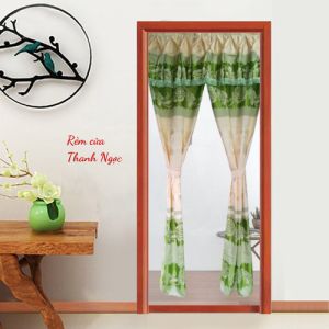 Rèm Cửa Thanh Ngọc Ngang Từ 1m Đến 14m x Cao 2m Xẻ Giữa Màu Xanh Ngọc