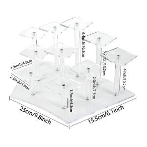 Acrylic Display Stand Mini Figure Showcase CollectiblesToy JewelryCollection Organizer Holder Multipurpose Desktop DisplayRack