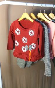 9 Shop Setelan Baju dan Celana Anak Perempuan FLOOW Umur 2-5 Tahun / Stelan Kartun Balita Cewek / Set Atasan Bawahan Putri Princess Korea Pakaian Busana Murah