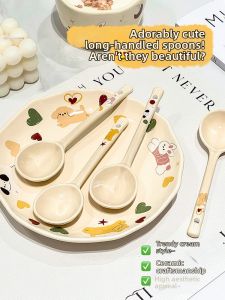 XIAOHUANGLU | Cute & Stylish Ceramic Soup Spoon